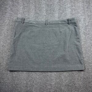 H&M Divided Mini Skirt Womens 12 Grey Solid Belt Loops‎ Business Casual